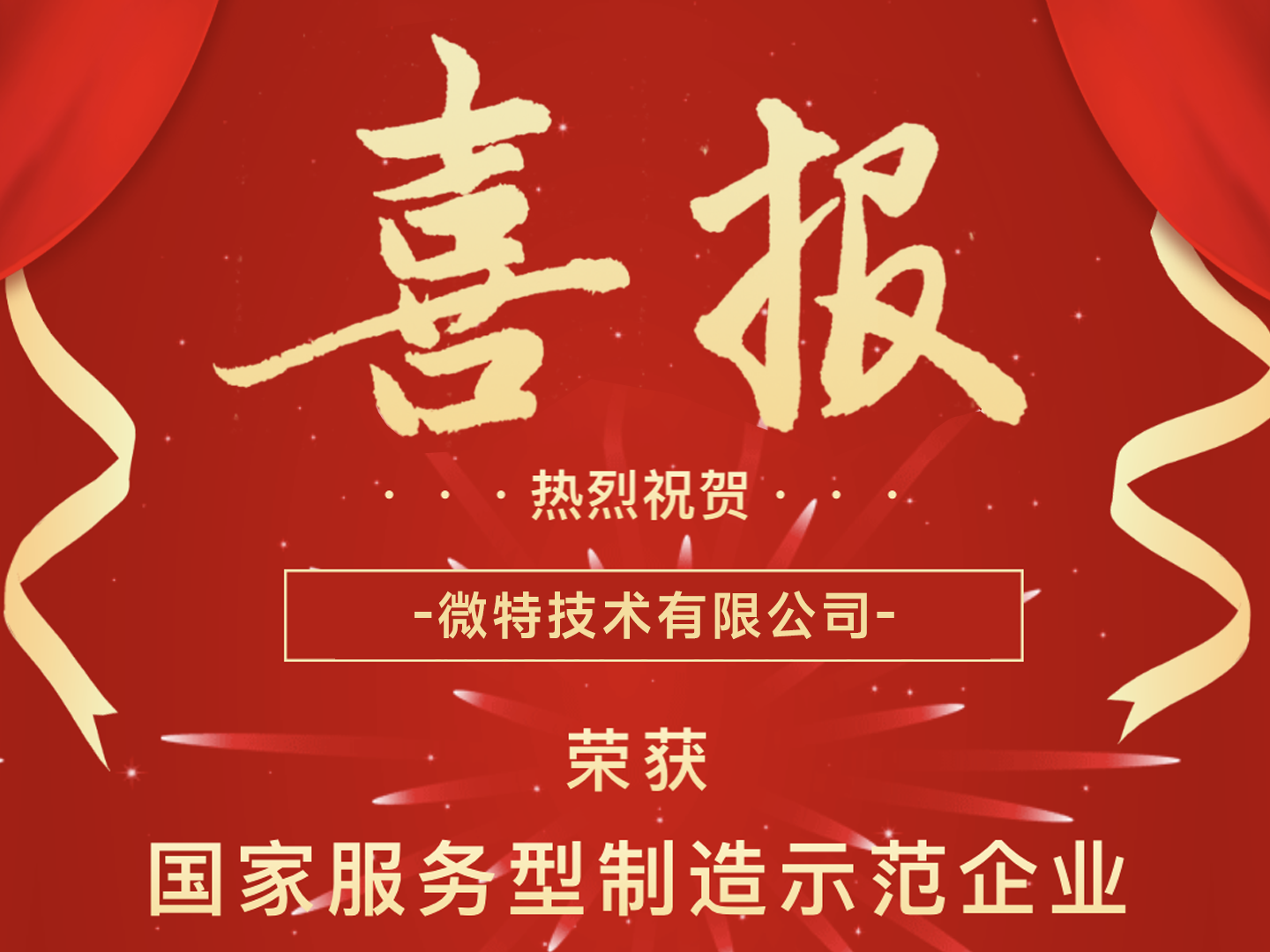 國家級榮譽！微特榮獲國家服務(wù)型制造示范企業(yè)